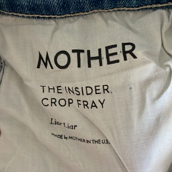 Mother The Insider Crop Fray size 24 in Liar Liar - Picture 6 of 8